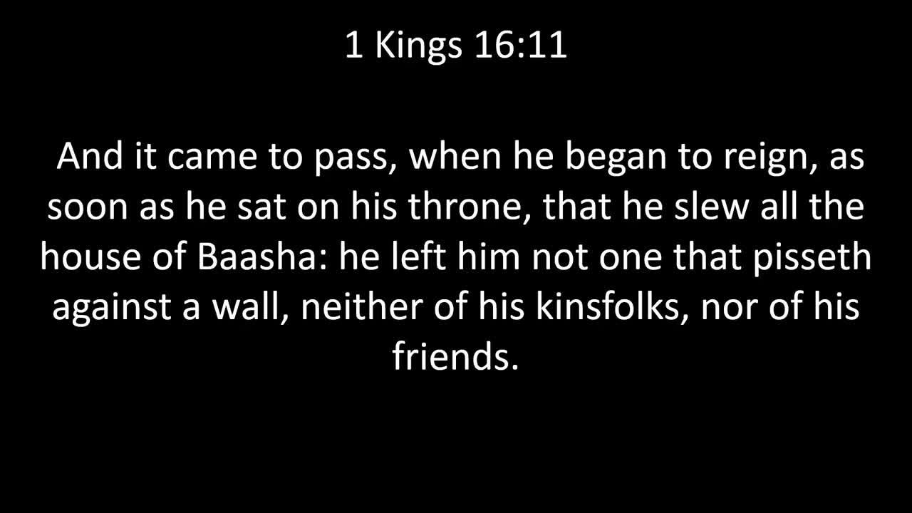 KJV Bible 1st Kings Chapter 16