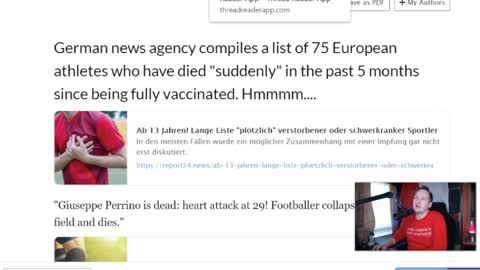 75 European Athletes have died "suddenly" in the past 5 months?