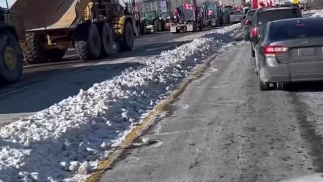 MORE TRUCKERS are on their way to block bridges and park around Parliament.