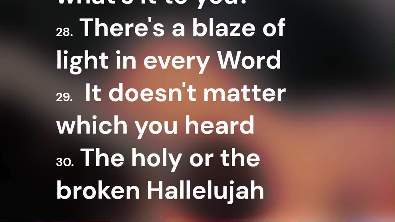 Leonard Cohen Hallelujah Verse 6 - Acoustic Guitar Cover with Lyrics