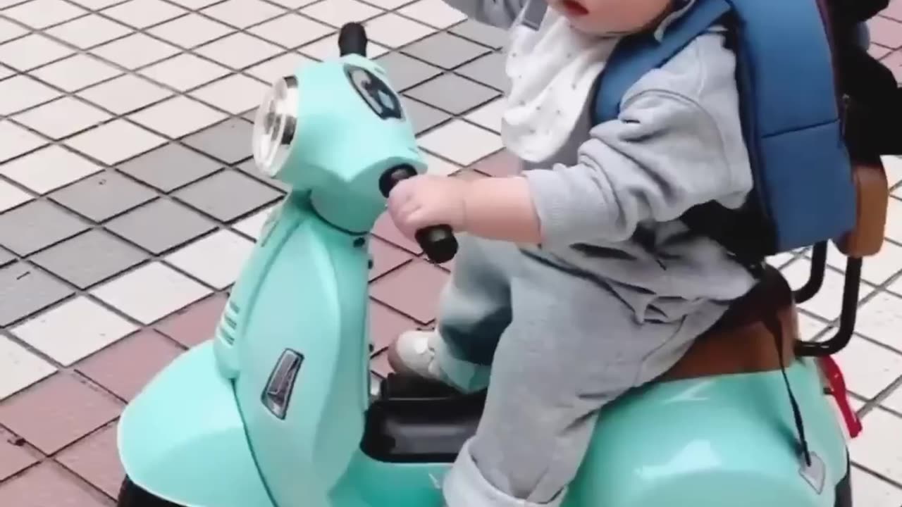 Baby Riding Bike.