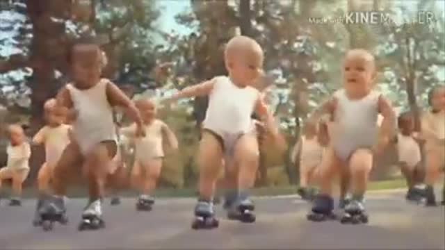 Baby funny dance