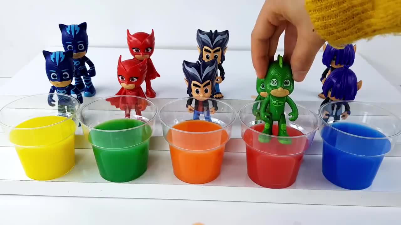 Pj Masks Toys Paint and Wash Learn Colors Pj Masks Buckets Toys Games