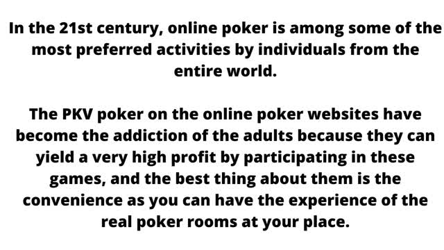 PKV poker-Real poker rooms at your place