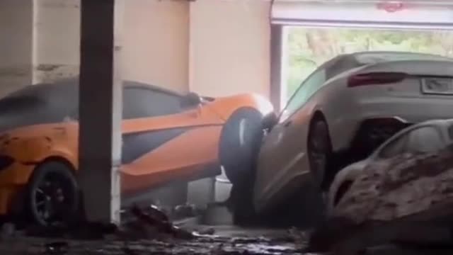 The scene of the car accident