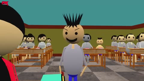 School classroom comedy cartoon