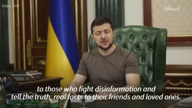 Zelensky thanks protester who interrupted Russian tv news