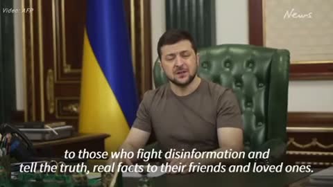 Zelensky thanks protester who interrupted Russian tv news