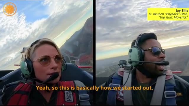 CBS News does a simulated dogfight with Top Gun: Maverick co-star Jay Ellis