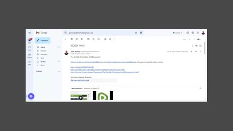 The Video And Message Content Download From Gmail And Upload To Rumble Training Session