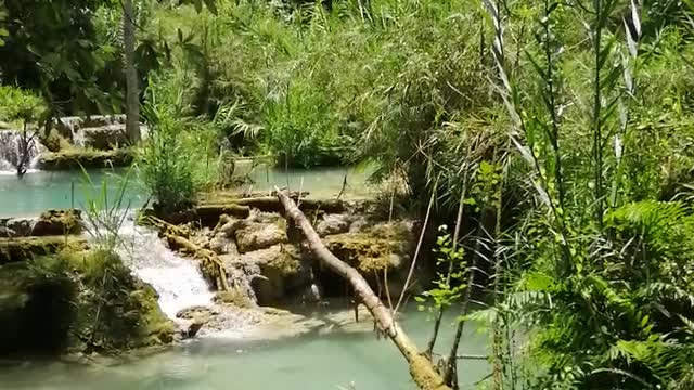 Waterfalls and swimming pools of LOAS