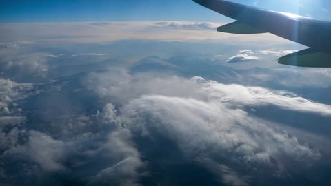 Beautiful View Through Airplane Window