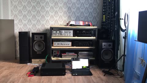 Усилитель Adcom Gfa-6000 + Grundig Box 1600b + китайский цап