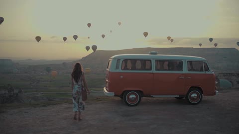 A View Of Hot-Air Balloons In The Air