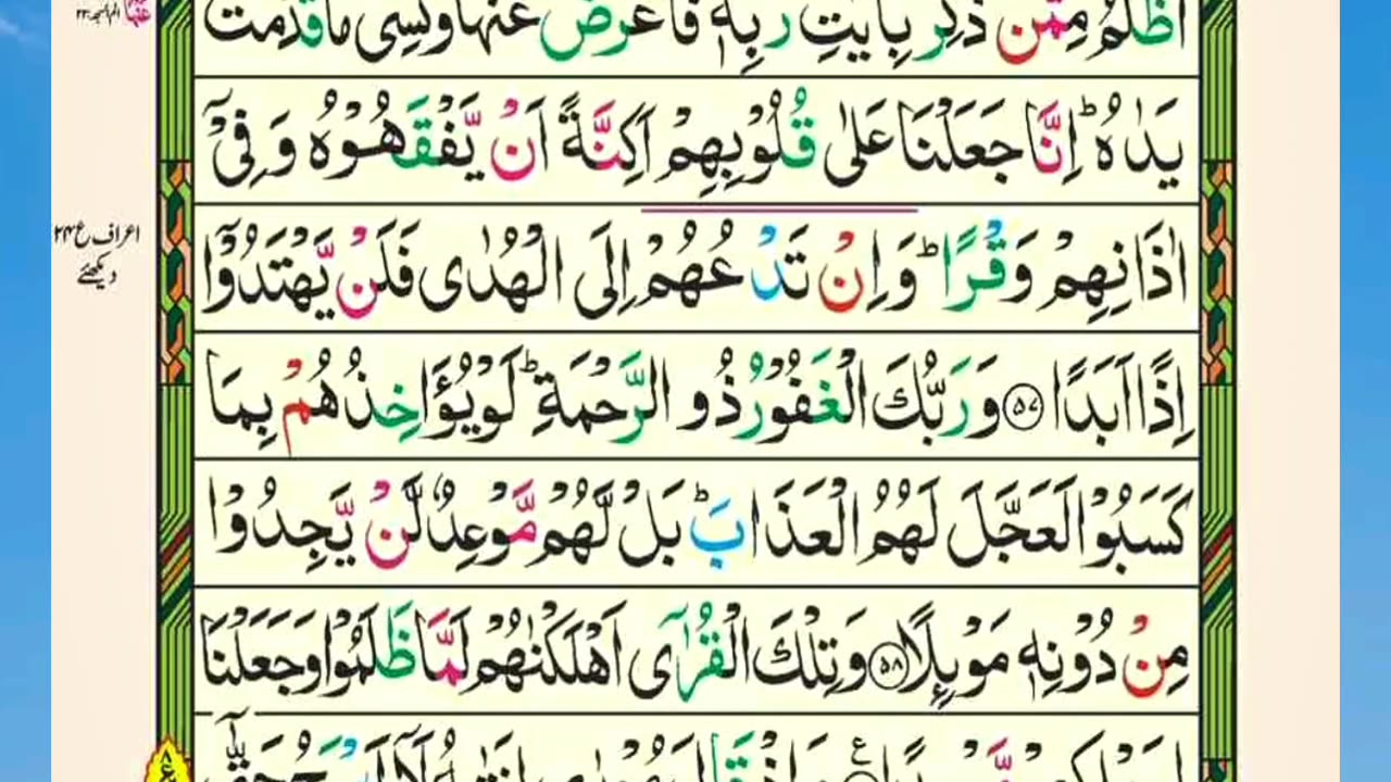 Holly Quran Tilawat | Beautiful Recitation Of Surah Al Kahf Page 8 AL Quran