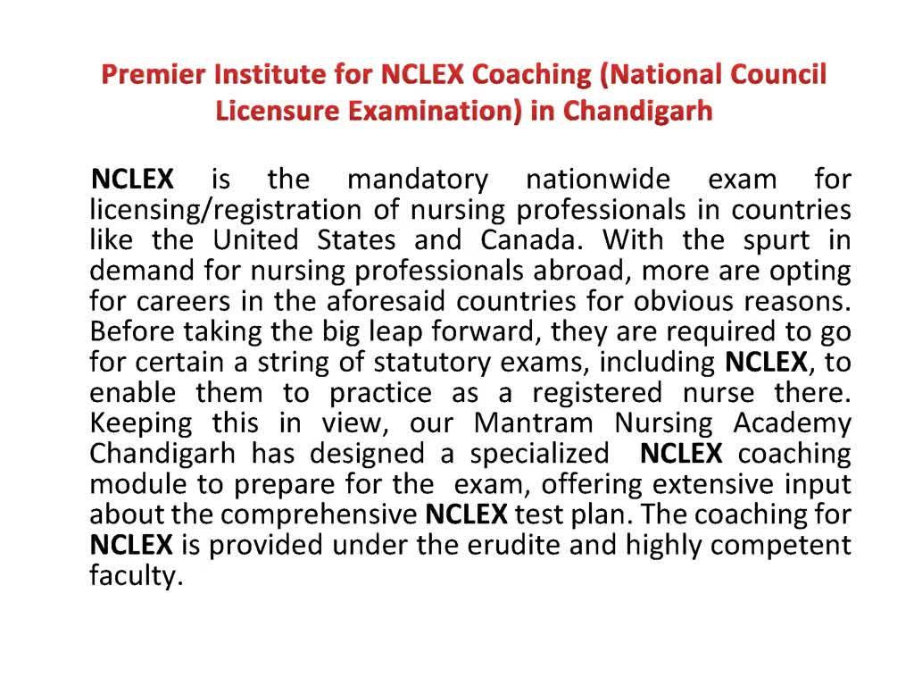 Best Nclex Coaching Academy In Chandigarh