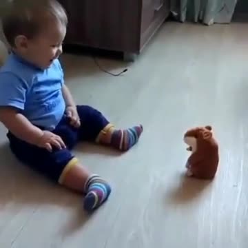 A crying baby and a hamster repeating his cry is a very funny moment