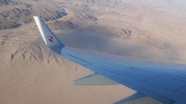 Flying over Egypt and Red Sea