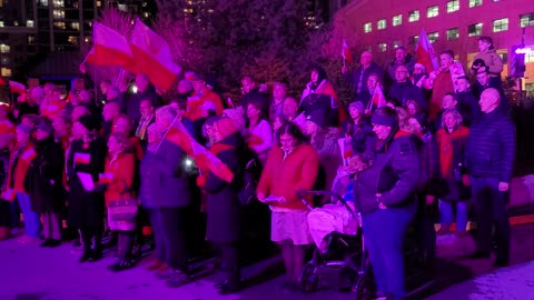 2023 11 10 Polish National Anthem in Mississauga Ontario City Hall