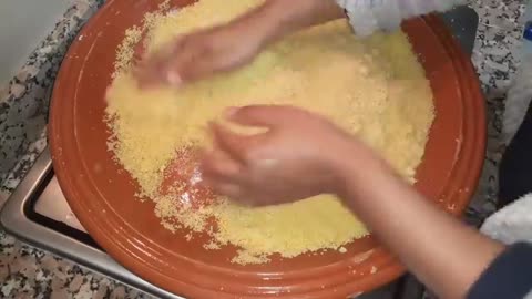 Authentic Moroccan couscous ( Moroccan cooking )