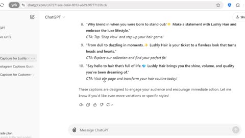 ChatGPT for Instagram #101 – Mastering Captions for Your Hair Brand