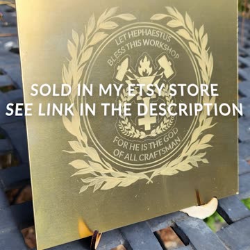 Laser Engraving Brass - xTool F1 - Hephaestus Shop Blessing