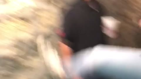 Girl fails to kick wall falls backwards