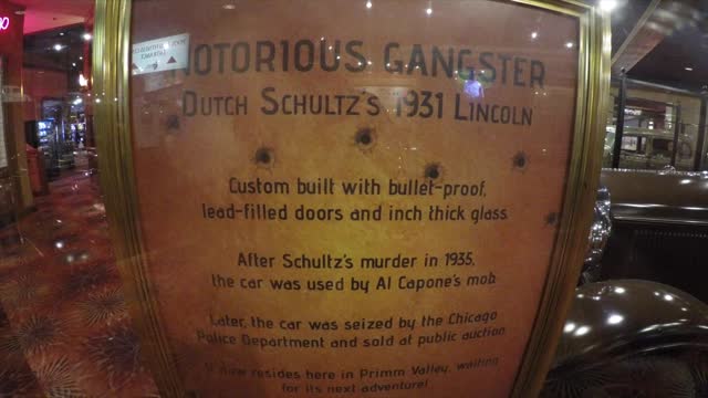 Bullet proof car of gangsters Dutch Schultz and Al Capone.