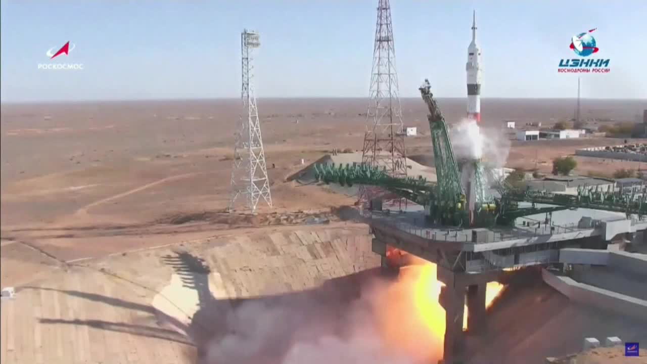 Imágenes del lanzamiento de la nave tripulada Soyuz MS-17