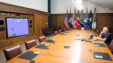 President Biden Plays Vintage Super Mario During National Security Meeting