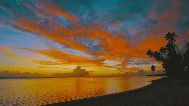 Sunset in front of the Sea