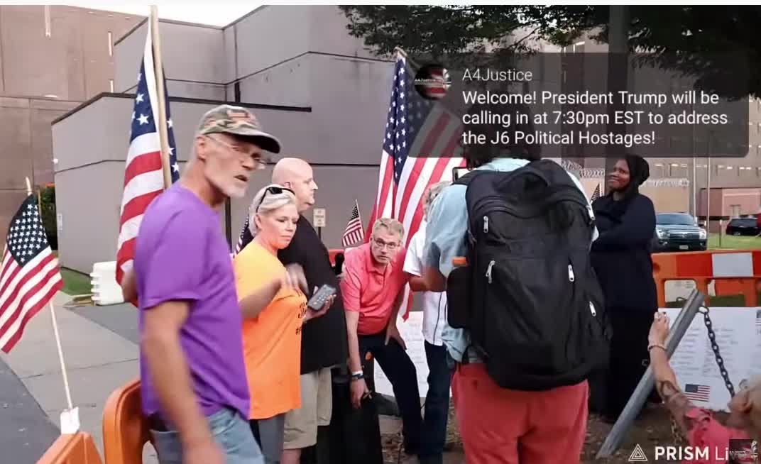 PRESIDENT TRUMP calls Protesters Outside the DC Gulag -- During Nightly Vigil!