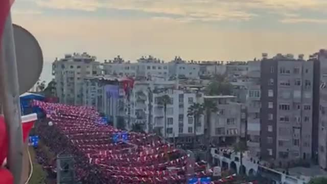 Massive protest in Mersin, Turkey