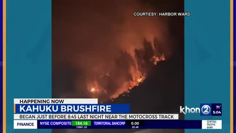 Fire sets parts of mountain ablaze in North Shore