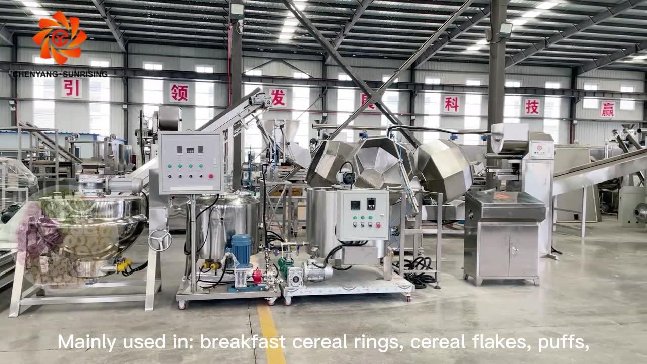 500-700 kg/h puffed corn snack food making machine production line - Chenyang Sunrising Machinery