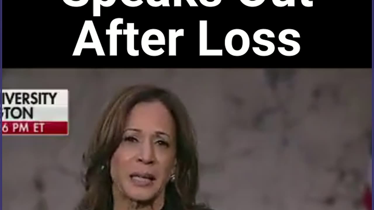 Kamala Harris Speaks Out After Loss