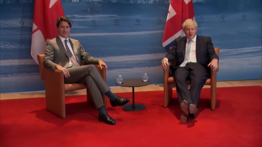 PM Justin Trudeau meets with British PM Boris Johnson at G7 Leaders’ Summit – June 26, 2022