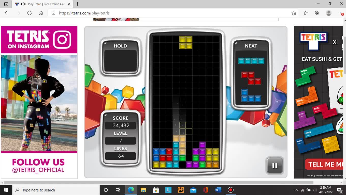 Tetris Part 7