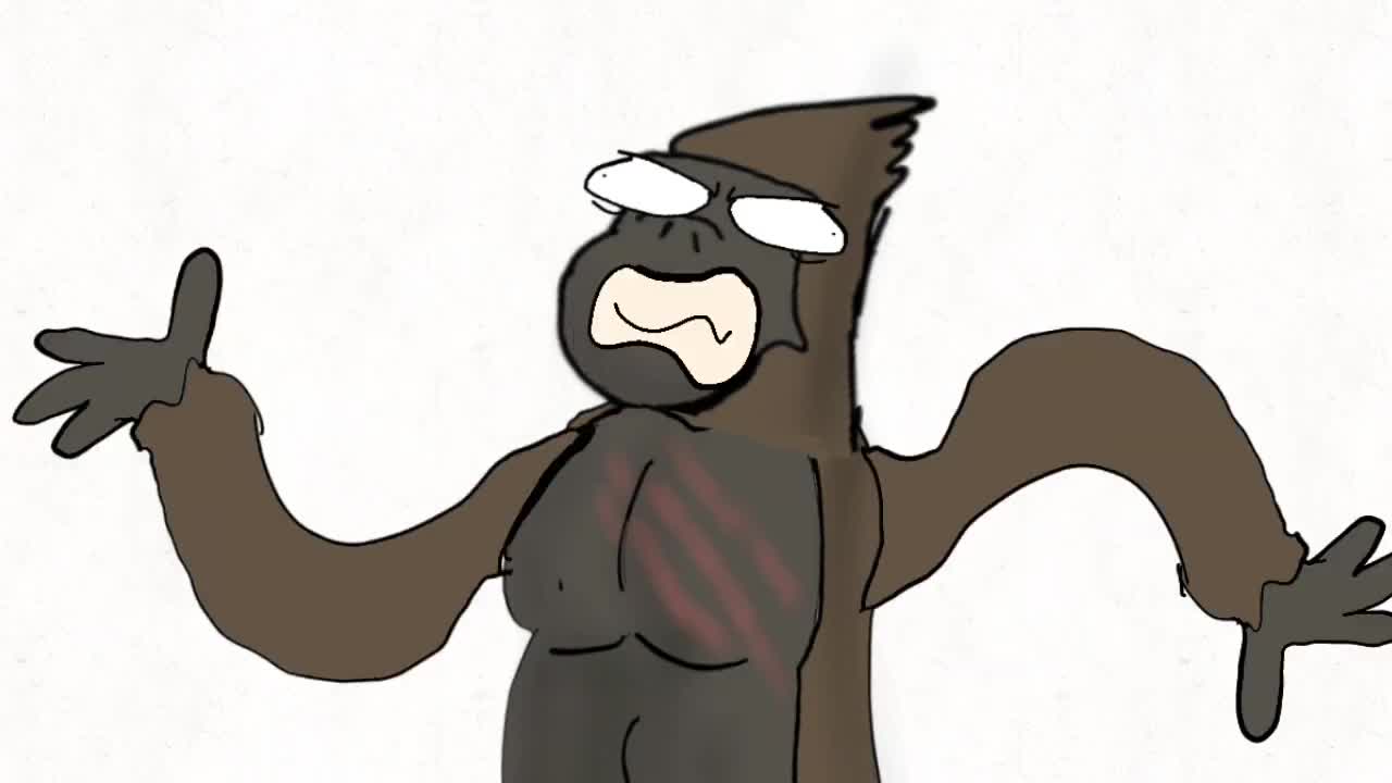 Godzila vs monkey Animation