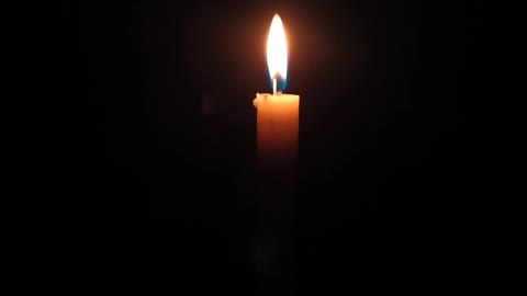 candle flame video at night