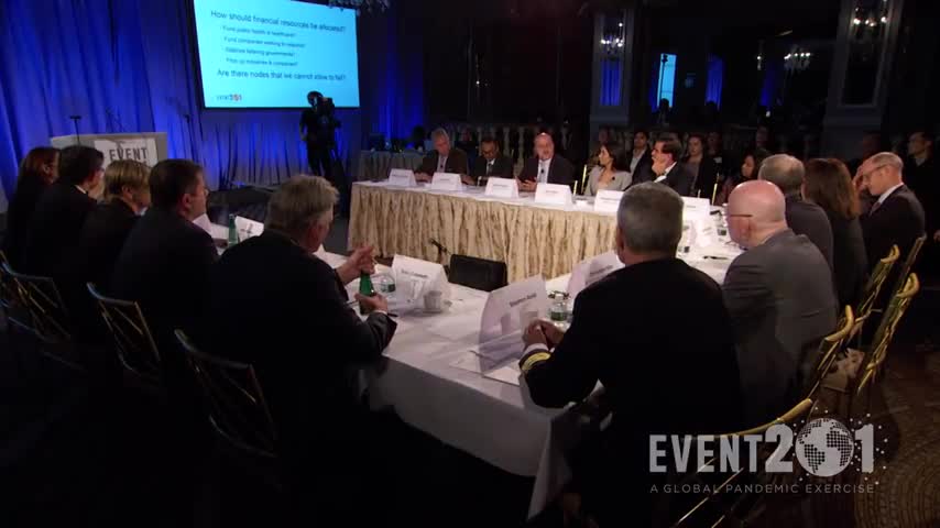 Event 201 Pandemic Exercise Segment 3, Finance Discussion