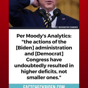 FACT CHECK- Joe Biden claims he lowered the deficit as president.