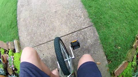 Barefoot Unicycling POV