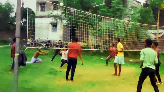 Village Volleyball game play