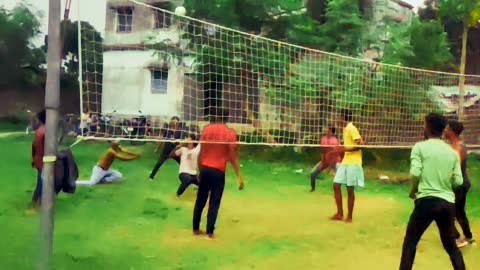 Village Volleyball game play