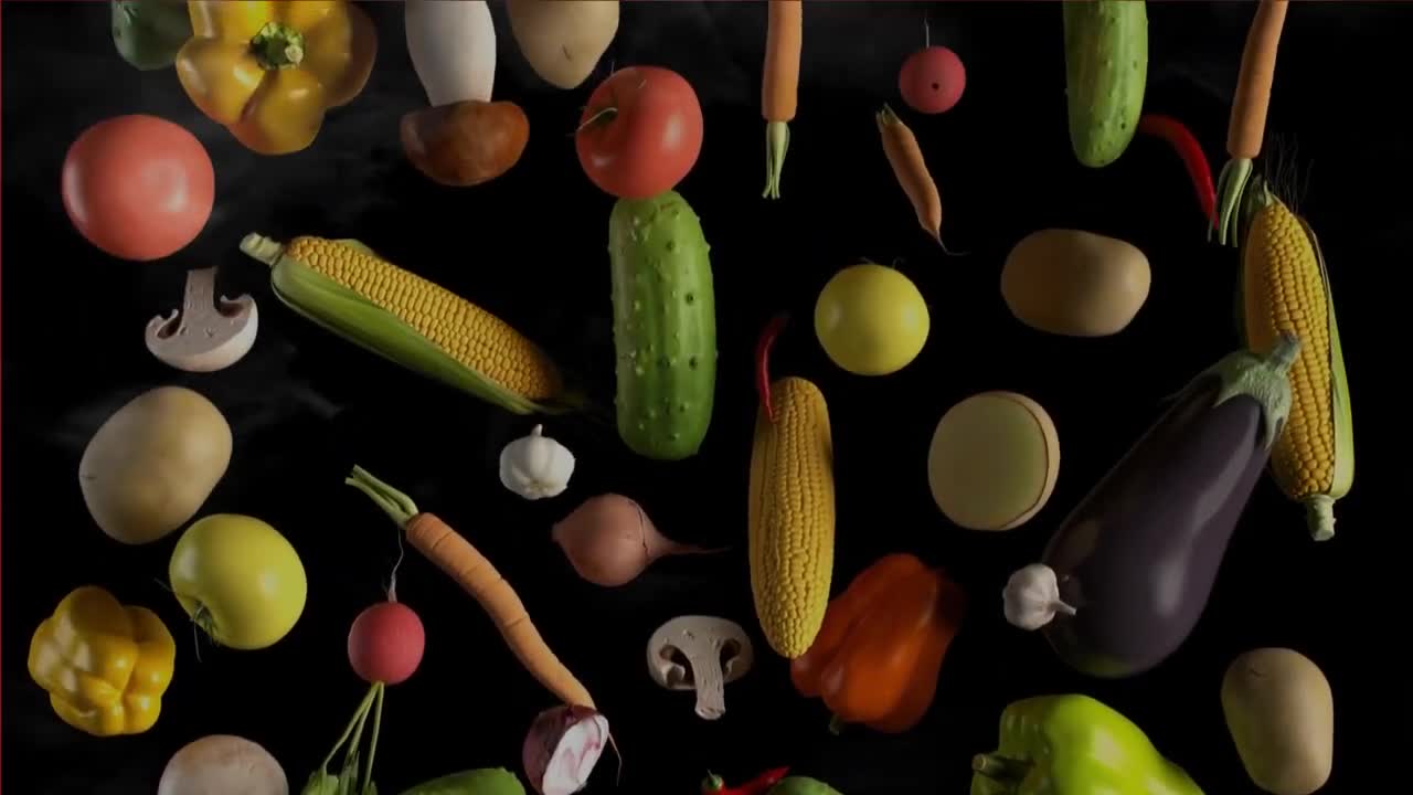 raining vegetables