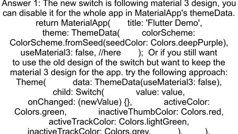 How to use old Flutter switch design