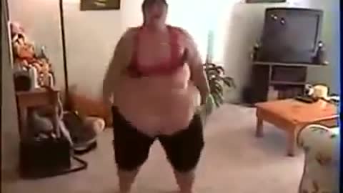 Funny fat people dancing