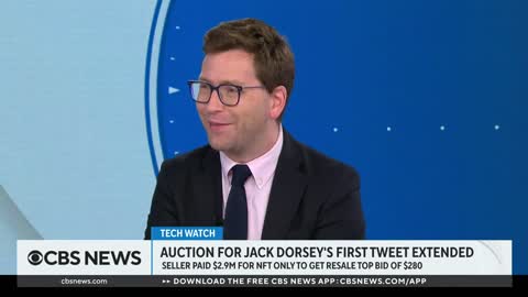 Auction for NFT of Jack Dorsey's first tweet extended after top bid of $280