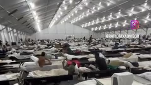 One Tent full of bussed-in Migrants in New York City. Our Country is being Invaded